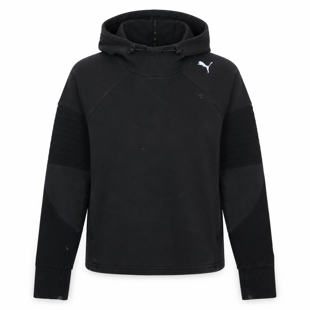 Puma Women's Black Hoodie Size 8 Pullover Raglan Sleeve Sportswear
