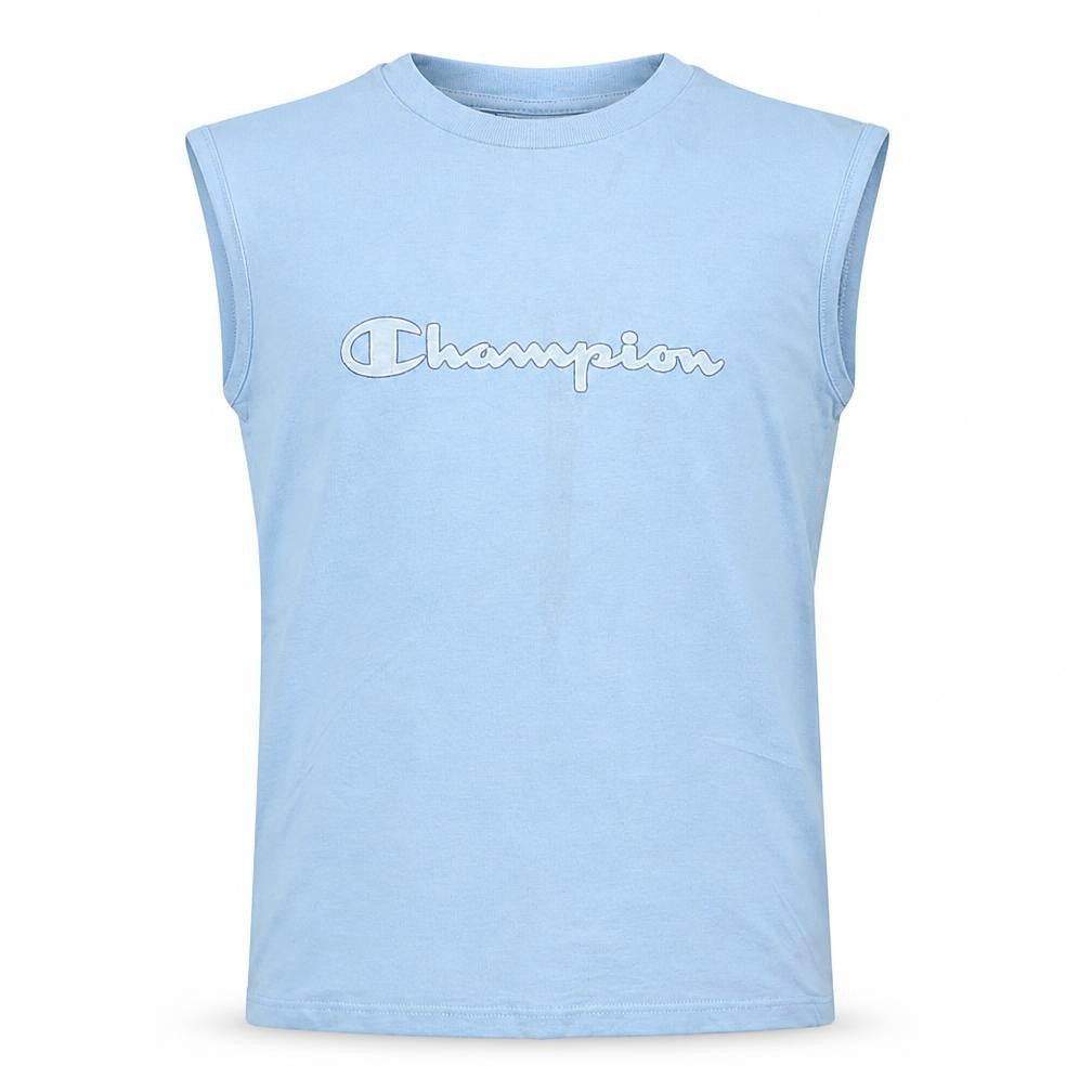 Champion Boys Blue 13-14 Years Sleeveless Tank Top Athletic Cotton