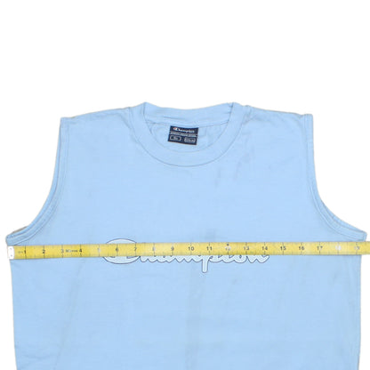 Champion Boys Blue 13-14 Years Sleeveless Tank Top Athletic Cotton