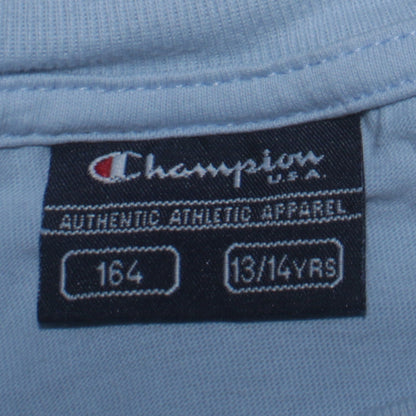 Champion Boys Blue 13-14 Years Sleeveless Tank Top Athletic Cotton