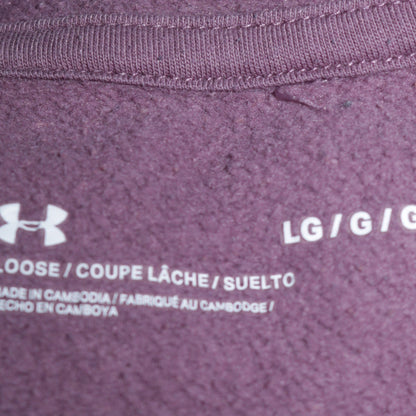 Under Armour Womens Purple Pullover Hoodie Size L Loose Fit