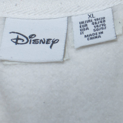 Disney Primark Women White XL Pullover Sweatshirt Mickey & Pluto Christmas