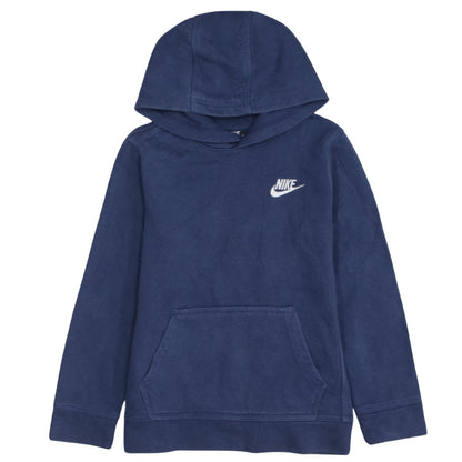 Nike Boys Blue Pullover Hoodie 6-7 Years Classic Fleece Sweatshirt