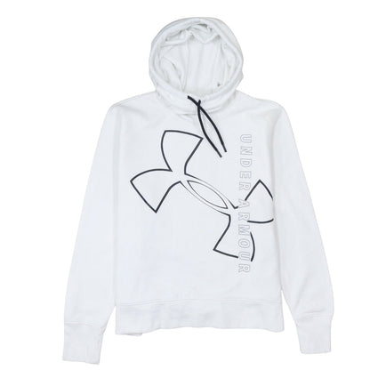 Under Armour Womens White XL Pullover Hoodie Loose Fit Logo Sweatshirt
