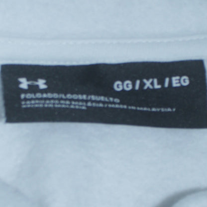 Under Armour Womens White XL Pullover Hoodie Loose Fit Logo Sweatshirt