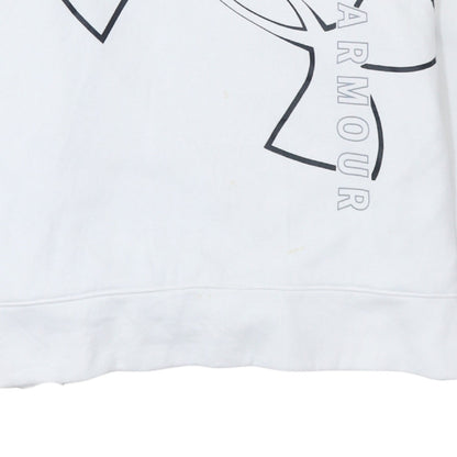 Under Armour Womens White XL Pullover Hoodie Loose Fit Logo Sweatshirt