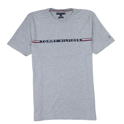 Tommy Hilfiger Men's Grey XL Organic Cotton Logo T-Shirt