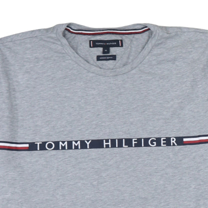 Tommy Hilfiger Men's Grey XL Organic Cotton Logo T-Shirt