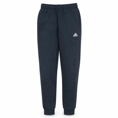 Front view of Adidas Men's Black Jogger Sweatpants S Regular Fit Fleece Tapered Activewear