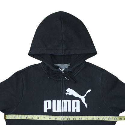 Puma Womens Black Size 12 Full Zip Hoodie Sweatshirt