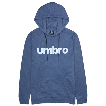Umbro Men Blue Pullover Hoodie XL Sports Fleece Logo Sweatshirt