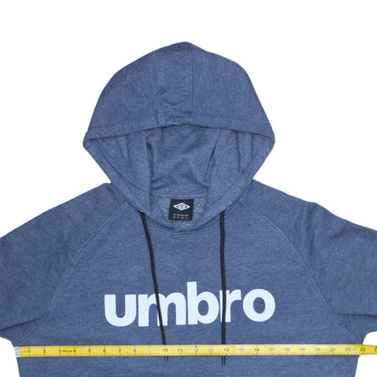 Umbro Men Blue Pullover Hoodie XL Sports Fleece Logo Sweatshirt
