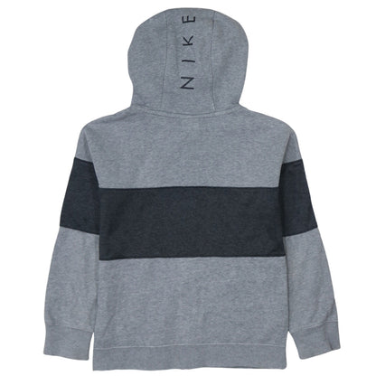 Nike Boys Grey Full Zip Hoodie 10-12 Years Regular Fit Fleece Sweatshirt