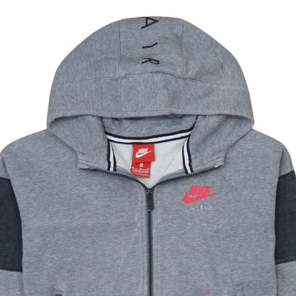 Nike Boys Grey Full Zip Hoodie 10-12 Years Regular Fit Fleece Sweatshirt
