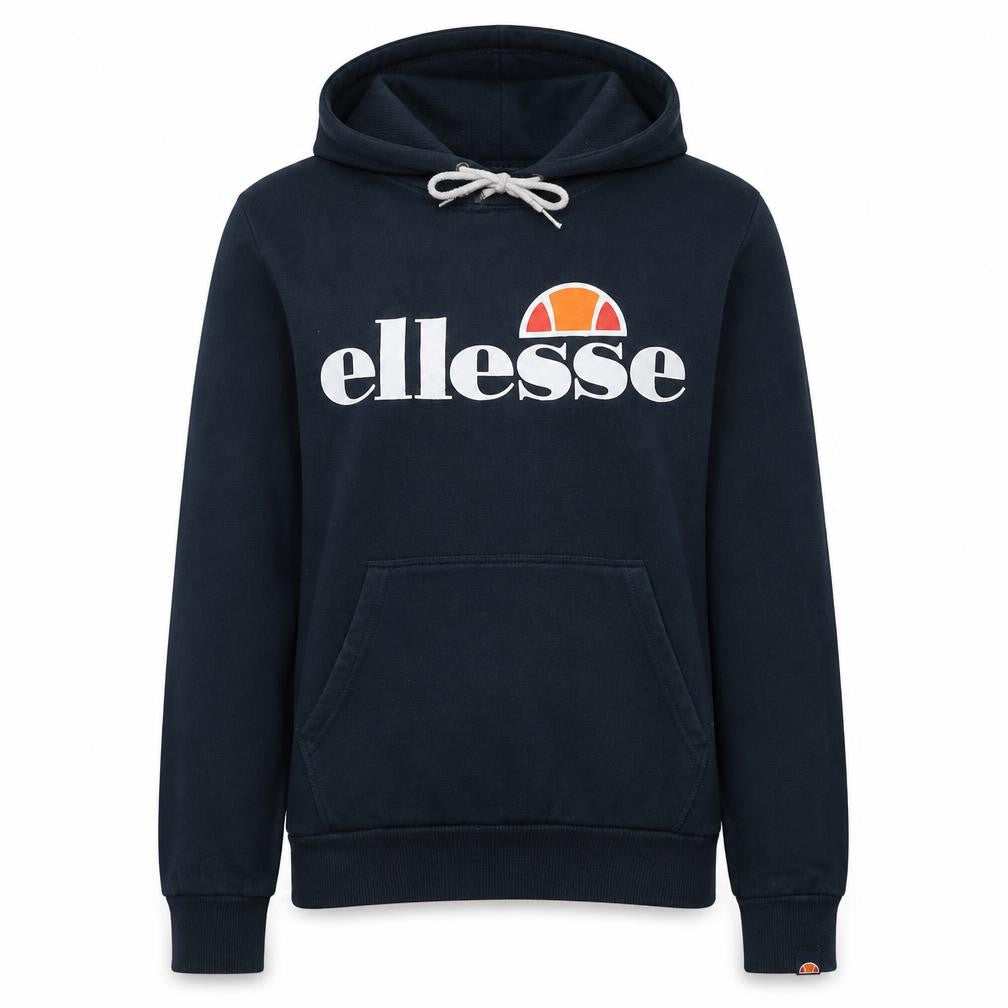 Ellesse Womens Navy Hoodie UK 10 Pullover Cotton Blend Logo