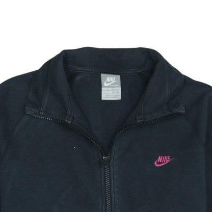Nike Boys Black Track Jacket XL 13-15 Years Full Zip Fleece Sportswear