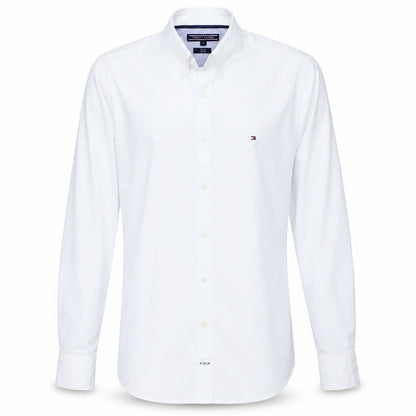 Tommy Hilfiger Men’s White Slim Fit Stretch Button-Up Shirt Size S