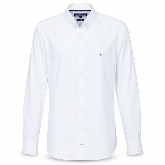 Tommy Hilfiger Men’s White Slim Fit Stretch Button-Up Shirt Size S