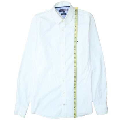 Tommy Hilfiger Men’s White Slim Fit Stretch Button-Up Shirt Size S