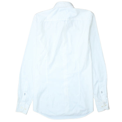 Tommy Hilfiger Men’s White Slim Fit Stretch Button-Up Shirt Size S