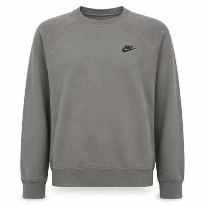Nike Men's Grey Crew Neck Long Sleeve Pullover Sweatshirt L
