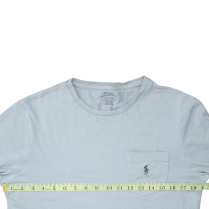 Ralph Lauren Men's Blue Slim Fit Cotton Crew Neck T-Shirt Size S