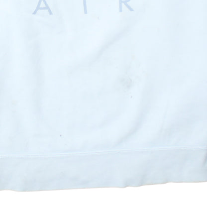 Nike Men's White Crew Neck Pullover Sweatshirt M Graphic Print Cotton Blend