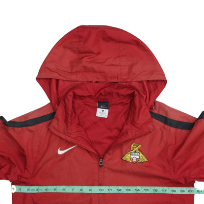 Nike Men’s Red Windbreaker Jacket S Hooded Storm-FIT DRFC Embroidered Logo