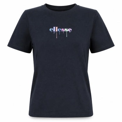 Ellesse Women's Black Cotton Short Sleeve T-Shirt UK 14
