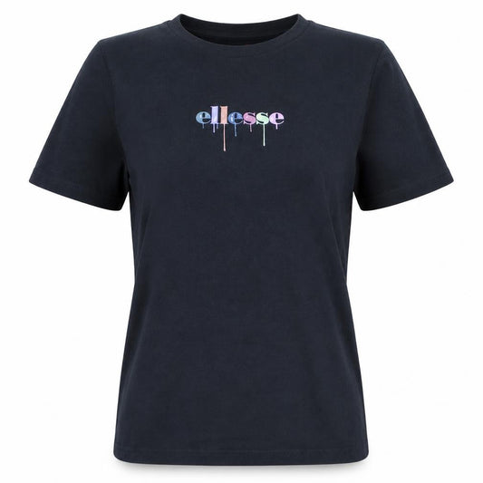 Ellesse Women's Black Cotton Short Sleeve T-Shirt UK 14