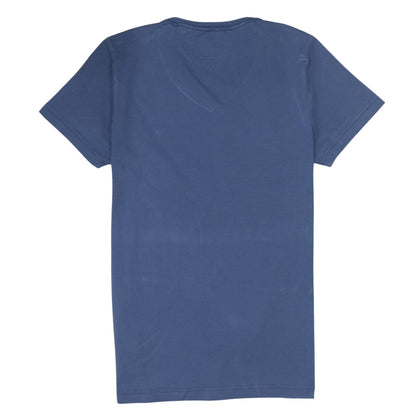 Tommy Hilfiger Men's Blue Slim Fit V-Neck Cotton T-Shirt Size S