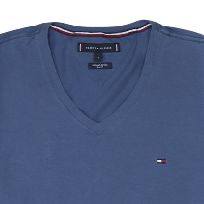 Tommy Hilfiger Men's Blue Slim Fit V-Neck Cotton T-Shirt Size S