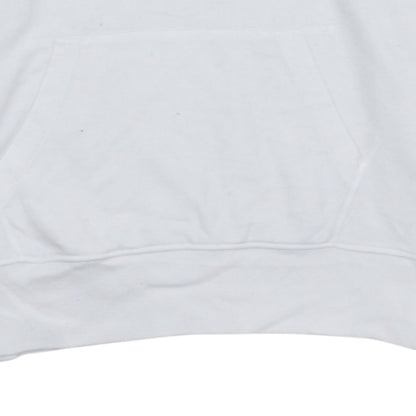 Levi's Men White Pullover Hoodie M Logo Graphic Fleece Sweatshirt