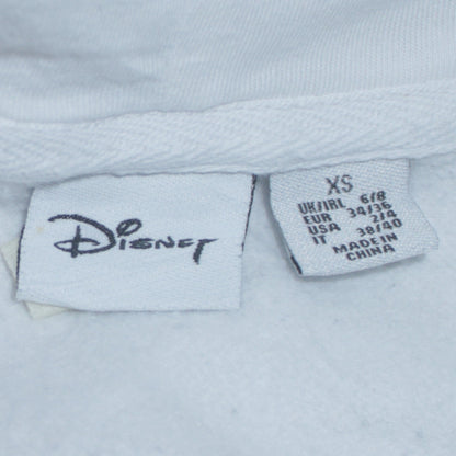 Disney Primark Womens White XS Pullover Hoodie Mickey Mouse Graphic