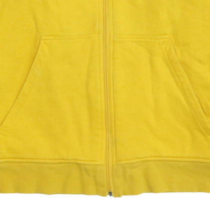 Puma Men's Yellow Full Zip Hoodie S Sports Logo Sweatshirt