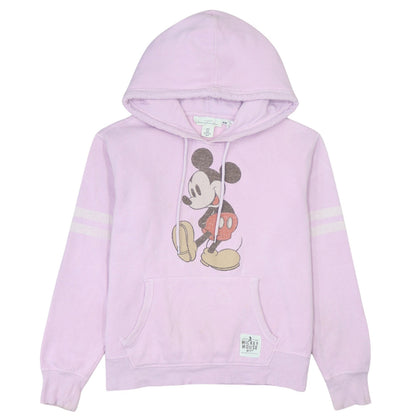 H&M Disney Women Pink Mickey Mouse Pullover Hoodie Size 12 Cotton Blend