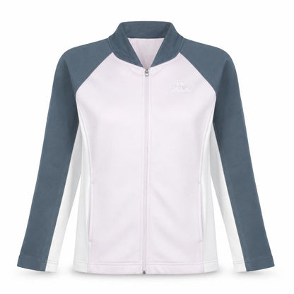 Kappa Women's Pink & Grey Colourblock Track Jacket Size M