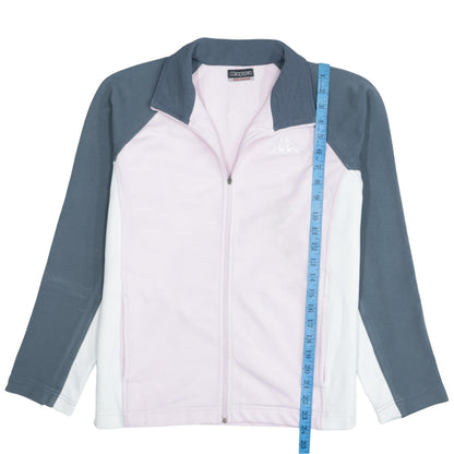 Kappa Women's Pink & Grey Colourblock Track Jacket Size M