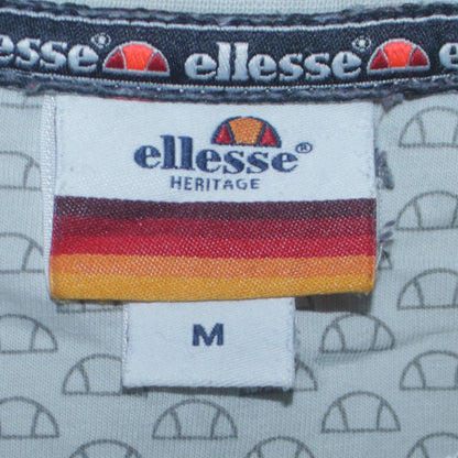 Ellesse Men’s Blue Colourblock Logo T-Shirt Size M Retro Sports Style