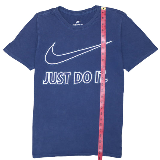Nike Men's Blue Cotton Athletic Fit Just Do It T-Shirt Size S