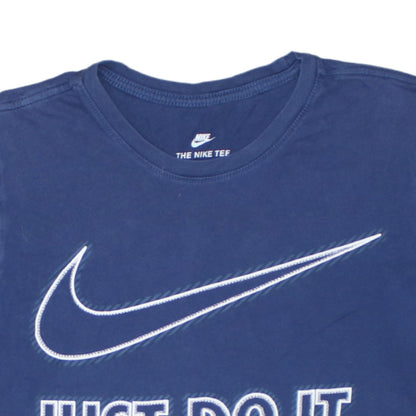 Nike Men's Blue Cotton Athletic Fit Just Do It T-Shirt Size S