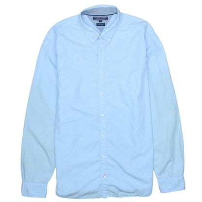 Tommy Hilfiger Men’s Blue XL Button-Up Long Sleeve Oxford Shirt