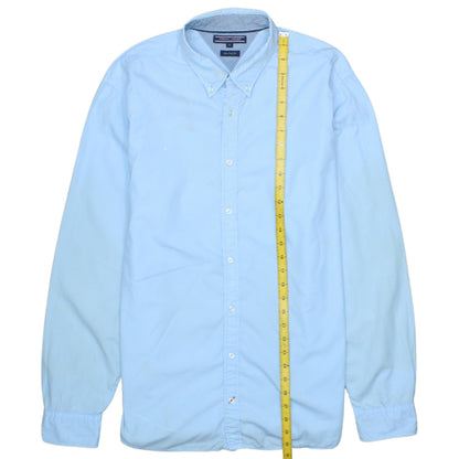 Tommy Hilfiger Men’s Blue XL Button-Up Long Sleeve Oxford Shirt