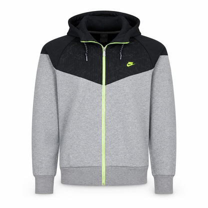 Nike Men’s Grey Full Zip Hoodie Medium Sportswear Sweatshirt