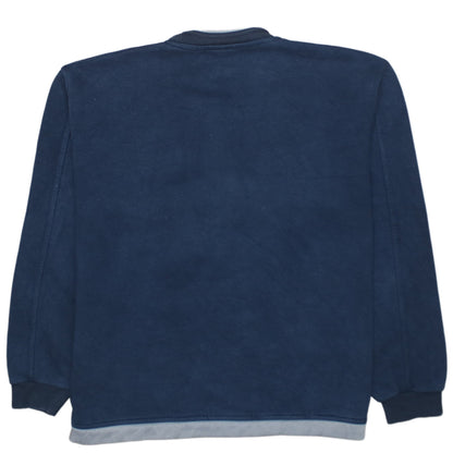 Adidas Men's Blue Pullover Sweatshirt M Logo Fleece Vintage