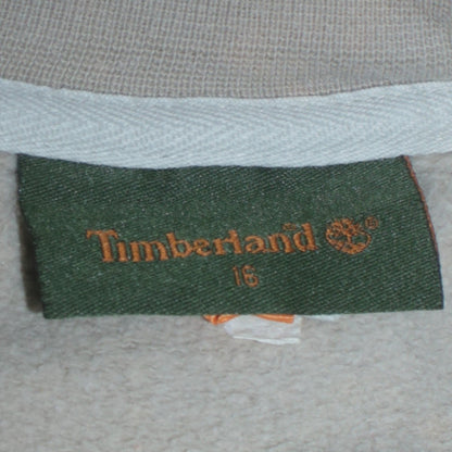 Timberland Women's Beige Embroidered Sweatshirt Size 16 Cotton Pullover