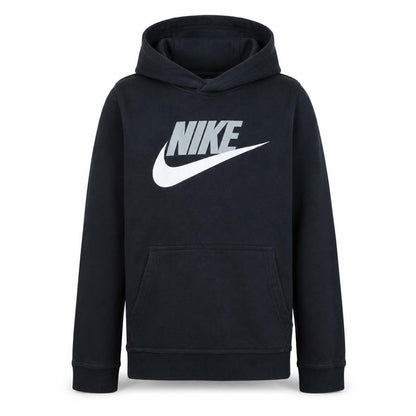 Nike Boys Black Pullover Hoodie 13-14 Years Standard Fit Logo Fleece Jumper