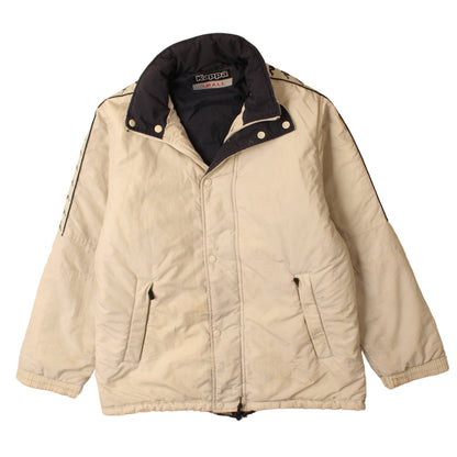 Kappa Men’s Beige Puffer Jacket Small Retro Winter Coat