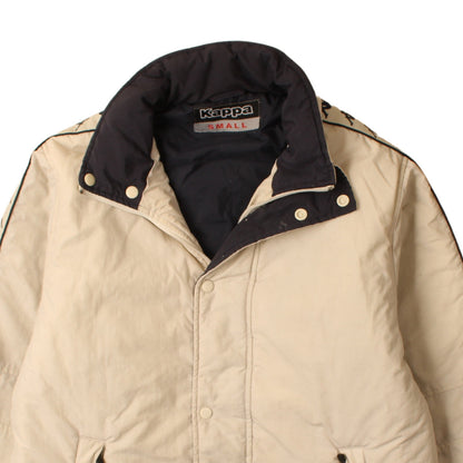 Kappa Men’s Beige Puffer Jacket Small Retro Winter Coat