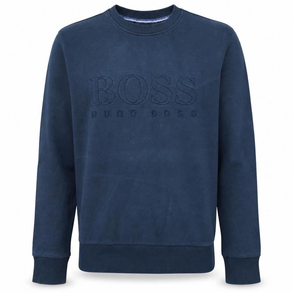 Hugo Boss Men’s Blue Cotton Pullover Sweatshirt Size S